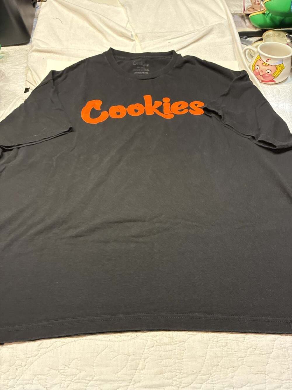 Cookies SF Original Logo Black T-Shirt with Orange Print